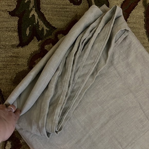 POTTERY BARN Size Queen 100% Belgian Linen Duvet Cover ButtonClose Dark Flax NEW - Picture 15 of 16